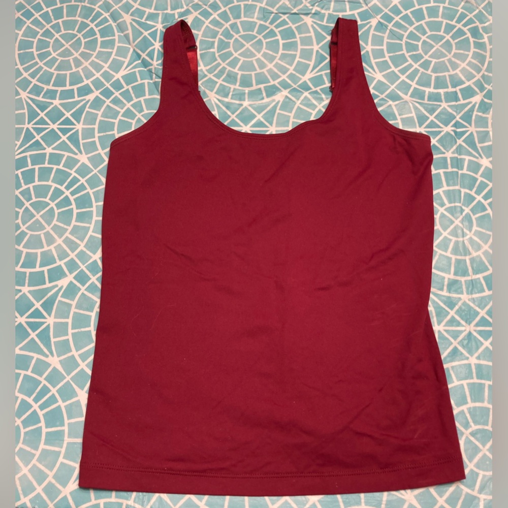 Chico’s cranberry colored adjustable  tank top.